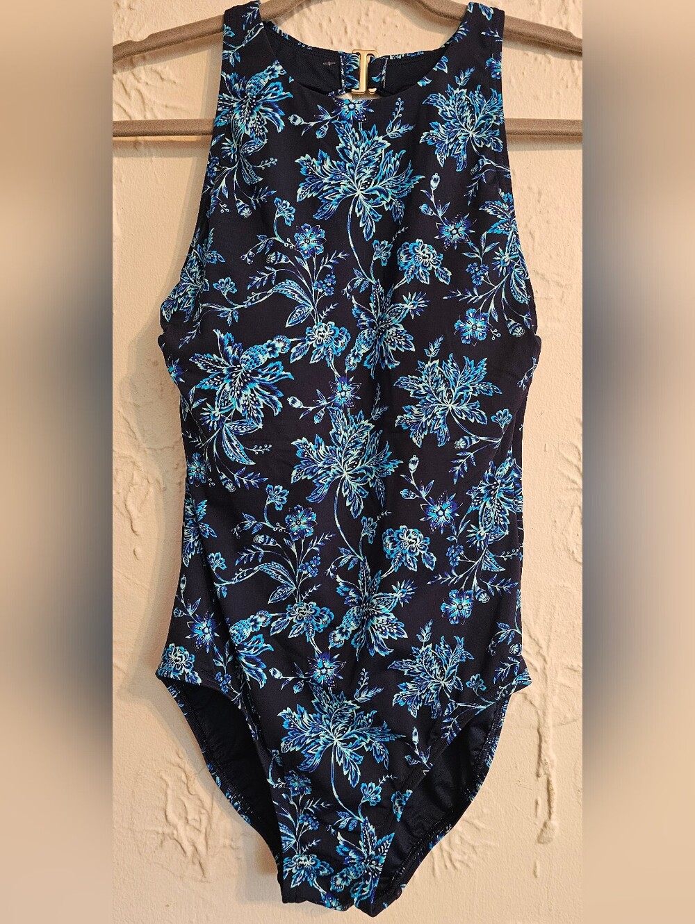 Women's Swimsuit Blue Floral New Size XS